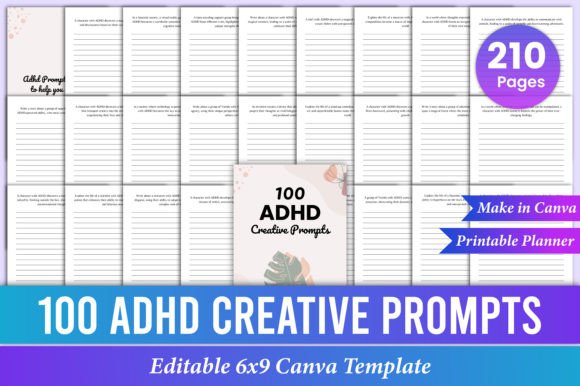 100 ADHD Creative Writing Prompts KDP: Sparking Ideas for Focused Authors