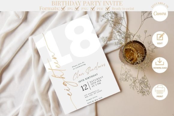 Celebrate Your Birthday with an Elegant Invitation Template