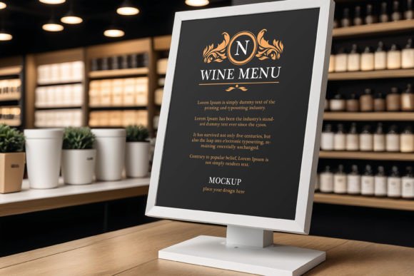 Design a Stunning Wine Menu Mockup