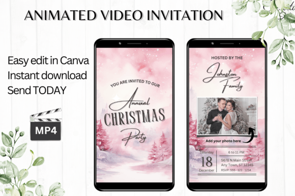 Digital Christmas Invitation Template: Festive Evites Made Simple