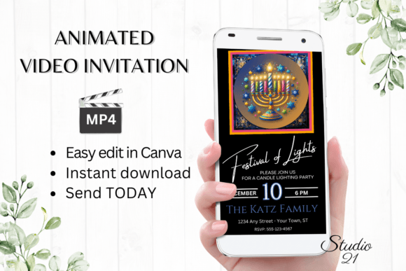 Electronic Hanukkah Invitation: Modern Digital Celebrations