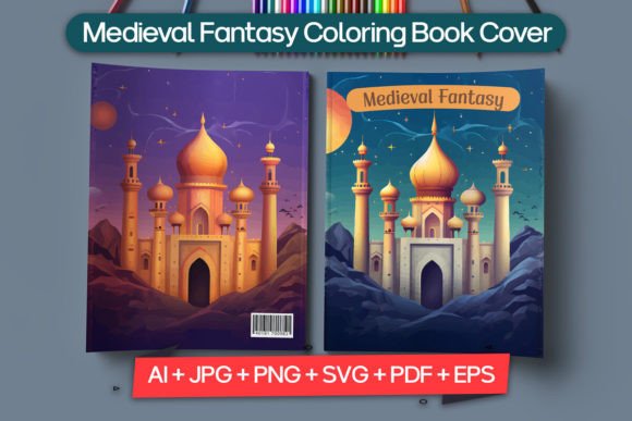 Medieval Fantasy Coloring Book Cover: Design Your Own Enchanted World