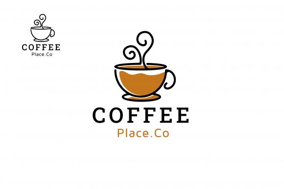 Monoline Coffee Logo Design: Your Vector Branding Asset